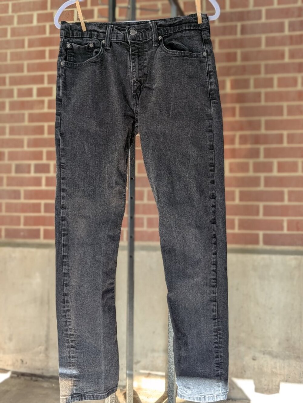 Levi's 502 Regular Taper Jeans Mens 32x34 Black Denim Pants Classic Cotton 90s